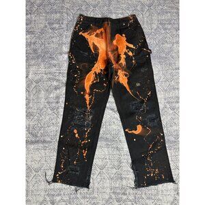 Custom Reworked Embellished Bleached Distressed Paint Stained dyed treated Advis
